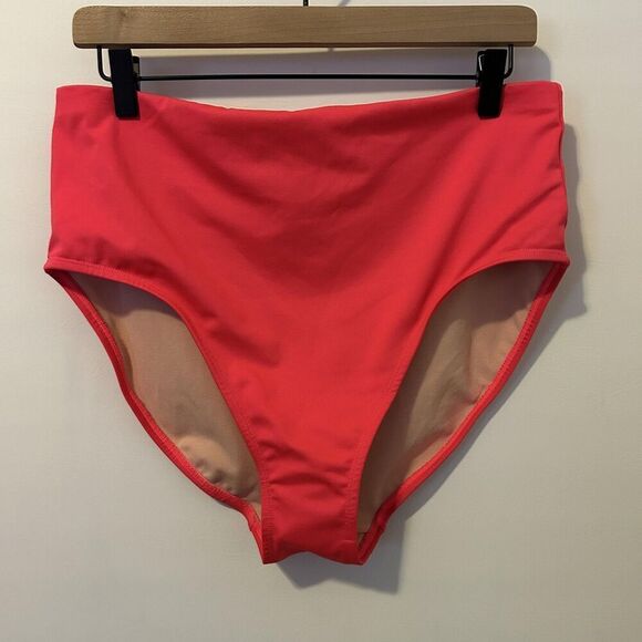 AquaShape Tankini Swimsuit Womens XL Red Draped Top High Waist Bottom Set - Picture 12 of 15